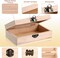 16 Pieces Unfinished Wooden Boxes with Hinged Lid Bulk Wood Box for Crafts Rectangle Keepsake Front Clasp Wooden Storage for Crafts Paint DIY Hobby Jewelry Arts, 6 x 3.7 x 2 Inch